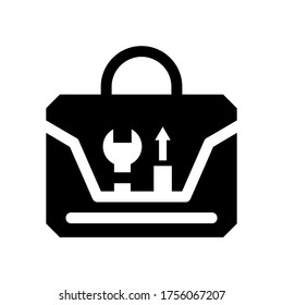 icono de trabajo de bolsa o logotipo símbolo de signo aislado ilustración vectorial - iconos vectoriales de estilo negro de alta calidad
