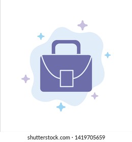 Bag, Worker, Logistic, Global Blue Icon on Abstract Cloud Background