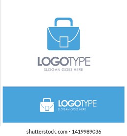 Bag, Worker, Logistic, Global Blue Solid Logo with place for tagline