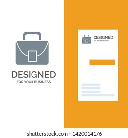 Bag, Worker, Logistic, Global Grey Logo Design and Business Card Template