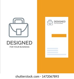 Bag, Worker, Logistic, Global Grey Logo Design and Business Card Template