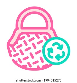 bag zero waste color icon vector. bag zero waste sign. isolated symbol illustration