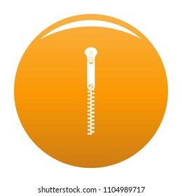 Bag zip icon. Simple illustration of bag zip vector icon for any design orange