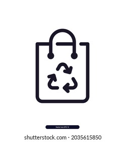 bag_recycling icon. Ecology and Environment-related line icon. Global Warming, Forest, Organic Farming, and more. icons.