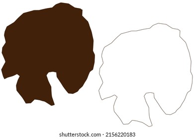 Bagabag island (New Guinea, Pacific Ocean, Bismarck Archipelago) map vector illustration, scribble sketch Bagabag map