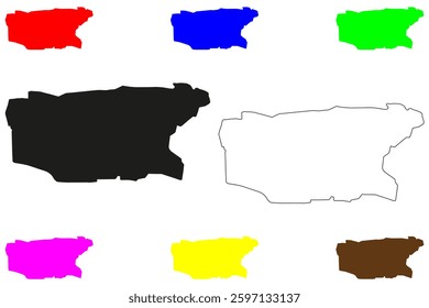 Bagalkote city (Republic of India, State of Karnataka) map vector illustration, scribble sketch Bagalkot or Bagadige map
