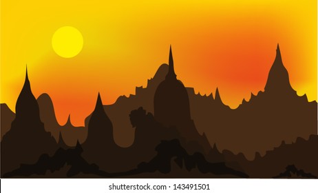 Bagan pagoda.vector