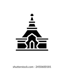 Bagan Temple Filled Icon Vector Illustration