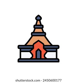 Ilustración vectorial del ícono del templo Bagan
