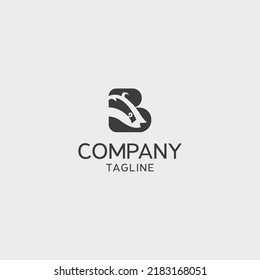 Bagder letter B logo vector
