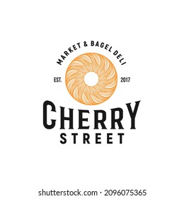Bagel bakery logo inspiration, street food