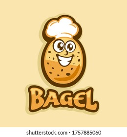 Bagel And Baking Logo.Vector Illustration.