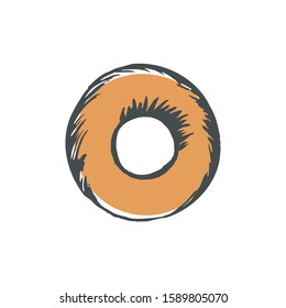 bagel bread art vector illustration