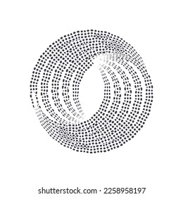 bagel with circles vector isolated illustration