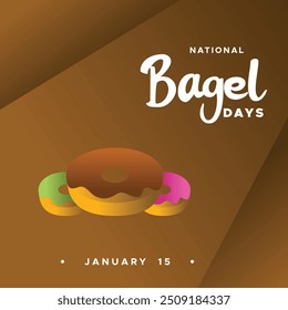 Bagel Day Illustration Design Vector Template