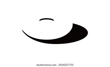 bagel emble, black isolated silhouette