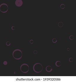 Bagel Grey Pink Retro Modern Style Background. Donut Black Light Classical Elegant Circles Modern Design. Purple Violet Strict Curves Oval Minimal Modern Art Pattern. Round Dark Calm Illustration.