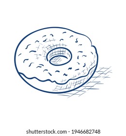 bagel hand drawn vector llustration