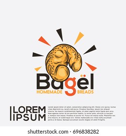 Bagel Homemade Breads Logo Vector