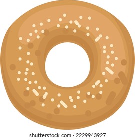 Bagel icon. Bakery product icon. Cartoon pastry