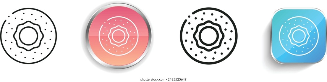 bagel icon. Thin Linear, Regular and Button Style Design Isolated On White Background