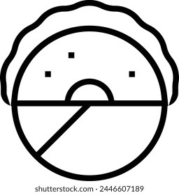 bagel icon. Thin linear style design isolated on white background