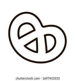 Icono de Bagel en estilo moderno y plano aislado. EPS 10.