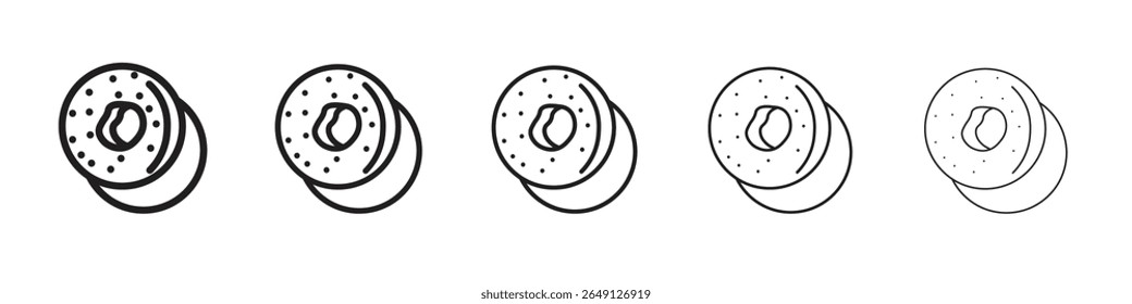 Ilustração de vetor de ícone de bagel isolada