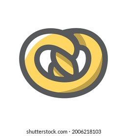 Bagel Kalach bakery Vector icon Cartoon illustration