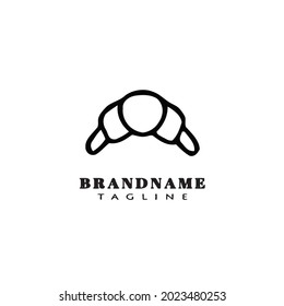 bagel logo icon cartoon cute template modern vector illustration