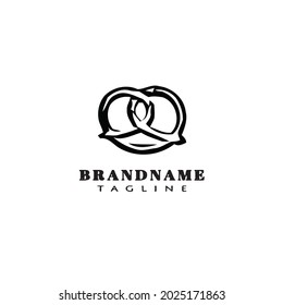 bagel logo icon cartoon design template modern vector