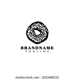 bagel logo icon cartoon flat template modern vector illustration