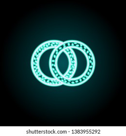 bagel neon icon. Elements of fast food set. Simple icon for websites, web design, mobile app, info graphics