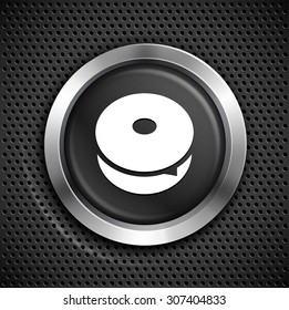 Bagel on Black Round Button