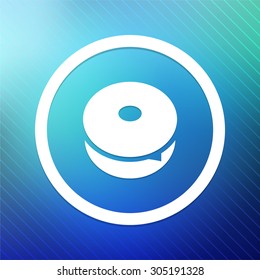 Bagel on Blue Round Button