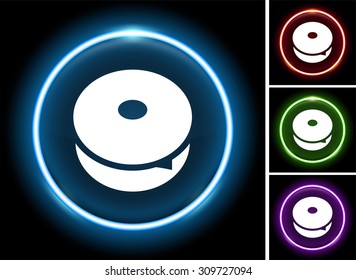 Bagel on Glow Round Button