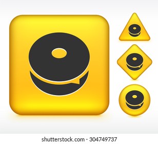Bagel on Yellow Multi Shape Buttons