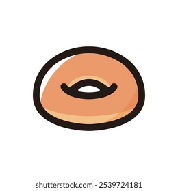 Bagel outline icon for graphic design, apps and websites