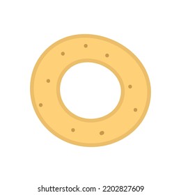 Bagel mit Pulver auf hellem Hintergrund. Einzelbild für Vektorgrafik zur Verwendung in Menüs oder als Ausdruck