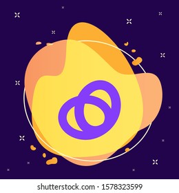 Bagel, pretzel abstract vector icon. Element of kitchen for mobile concept and web apps illustration. Thin flat icon for website design and development