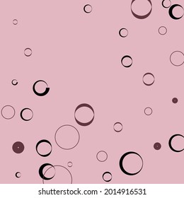 Bagel Retro Bordo Pastel Minimal Ornamental Fabrics. Light Donut Pink Calm Elegant Circles Art Illustration. Round Classical Purple Vector llustration. Black Curves Dark Oval Modern Style Background.