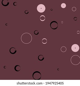 Bagel Round Retro Pastel Minimal Ornamental Fabrics. Curves Classical Purple Vector Design Pic. Black Oval Light Calm Elegant Circles Art Illustration. Bordo Pink Dark Donut Modern Style Background.