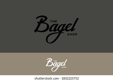 The Bagel Shop Logo Vector 