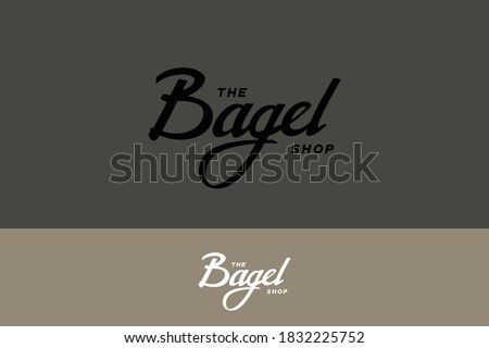The Bagel Shop Logo Vector 