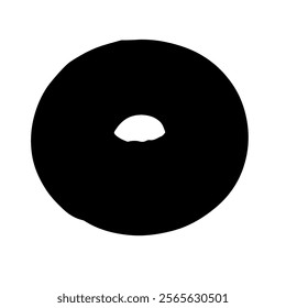 Bagel silhouette vector icon sign symbol illustration design.

