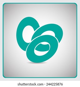 Bagel vector icon 