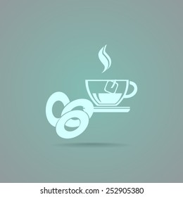 Bagel vector icon 