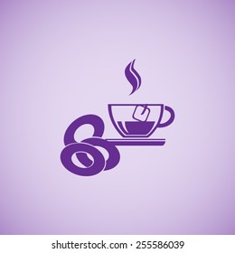 Bagel vector icon 