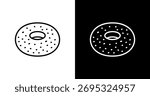 Bagel White Icon Set Design
