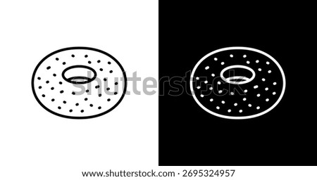 Bagel White Icon Set Design